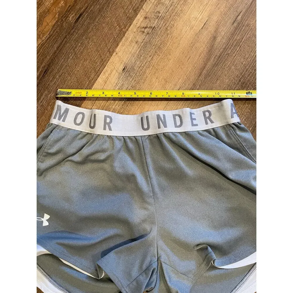 Under Armour ladies Play up 3.0 Gym Short  XS gray/white pockets - Picture 11 of 11